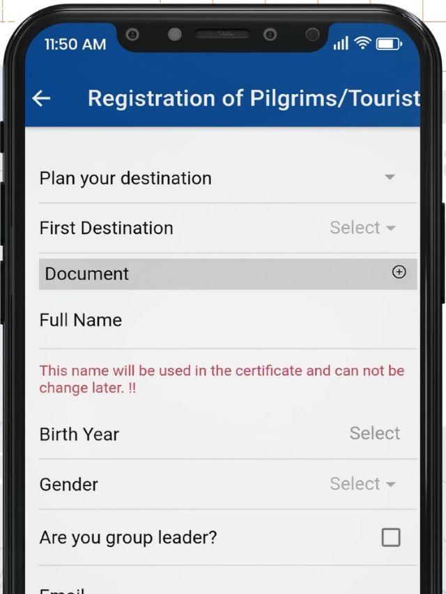 Kedarnath Yatra Mobile App Registration, Kedarnath Temple Registration, Kedarnath Registration, Kedarnath Temple Registration 2025